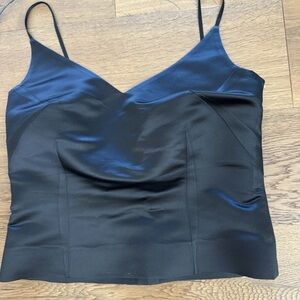 CHANEL Black Satin Camisole Top